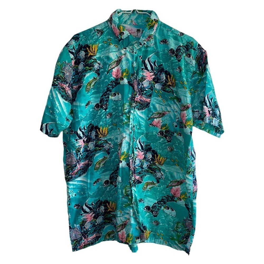 VINTAGE Colorful Fish Tropic Traders Hawaiian Style Shirt XL
